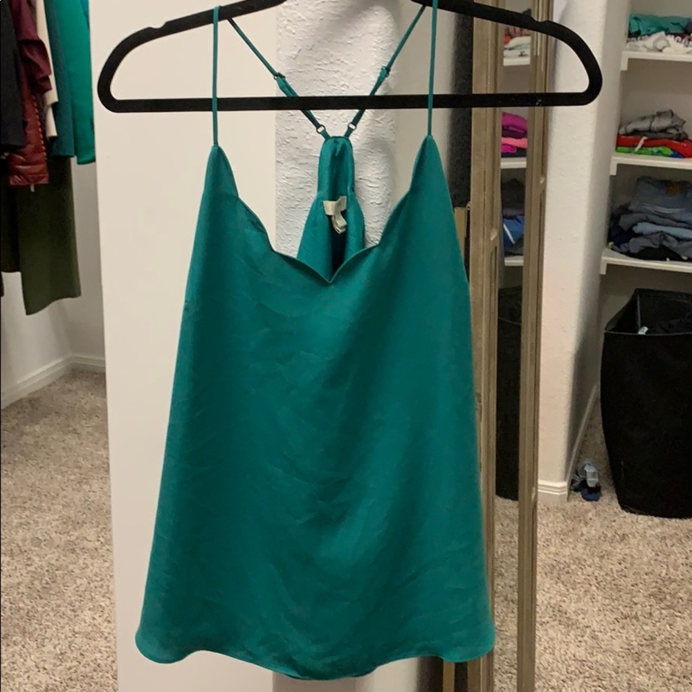 JCrew Green scalloped top - Picture 1 of 2